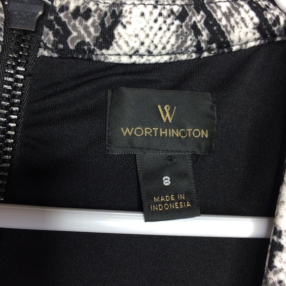 Worthington Animal Snake Print Dress Size 8 - Picture 4 of 6